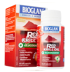 Bioglan Glucosamine plus Red Krill Oil - Bổ khớp, bôi trơn khớp hiệu quả