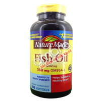 Dầu cá Nature Made Fish Oil Omega 3 (360mg EPA/240mg DHA) 200 viên